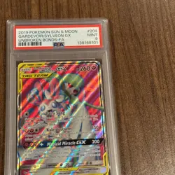 2019 Pokemon S&M Unbroken Bonds Card 204/214 Gardevoir Sylveon GX Graded PSA 9 - Image 3