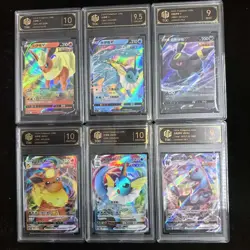 Pokemon S-chinese CSHC&CS4AC Eevee V & VMAX（6 card set）TOC Garded 9+ BW17 - Image 1