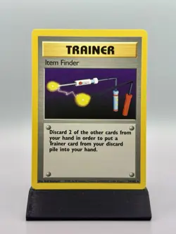 Item Finder Trainer 74/102 Base Set LP - Pokemon TCG Card Rare - Image 1