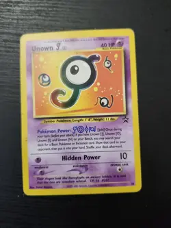 Pokemon TCG Unown J38 Black Star Promo Card Moderately Played - Image 1