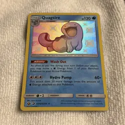 Quagsire SV10/SV94 NM Holo Rare Sun & Moon Hidden Fates Shiny Vault Pokemon Card - Image 2