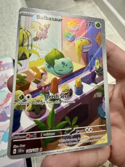 Pokemon Bulbasaur 143/142 Illustration Rare Holo Sv07: Stellar Crown Card HP/DMG - Image 4