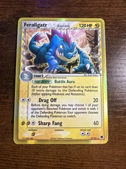 Pokemon TCG Feraligatr EX Dragon Frontiers Holo Rare Card 2/101 Delta Species - Image 1