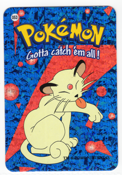 Persian #053 - Vintage Pokemon Vending Prism Holo Sticker Card 2000 Nintendo - Image 1