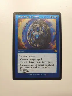 MTG Magic ETCHED FOIL Archmage's Charm #7 Retro Frame Modern Horizons NM - Image 1