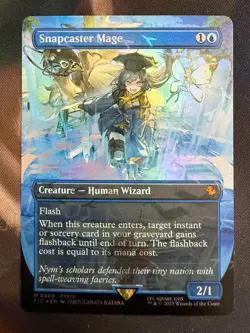 Snapcaster Mage (Borderless) (Chocobo Track Foil) Commander: Final Fantasy MTG - Image 1