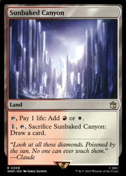 Sunbaked Canyon 309 Rare Universes Beyond: Doctor Who Magic: The Gathering NM - Image 1