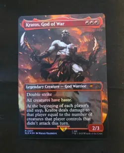 Kratos, God of War Borderless Foil NM Secret Lair MTG Magic The Gathering NM - Image 1