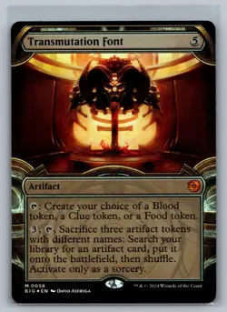 MTG Outlaws of Thunder Junction The Big Score Transmutation Font (Showcase) Foil - Image 1