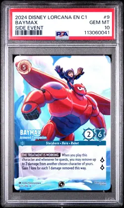 2024 DISNEY LORCANA LORCANA CHALLENGE PROMO BAYMAX ARMORED COMPANION PSA 10 - Image 1