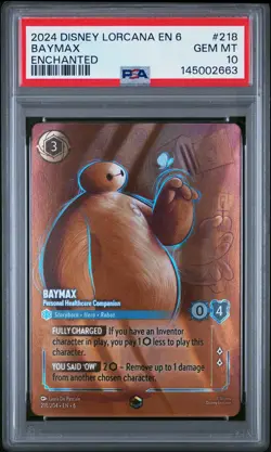 2022 DISNEY LORCANA EN 6-ENCHANTED BAYMAX PERSONAL HEALTHCARE COMPANION PSA 10 - Image 1