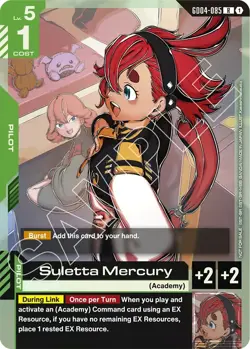 Suletta Mercury x1 Gundam Card Game TCG - Phantom Aria FOIL - Image 1