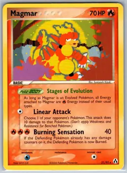 Magmar Legend Maker 21/92 MP-LP Pokemon Card - Image 1