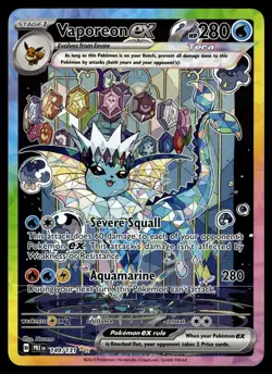 Vaporeon ex SIR NM 149/131 SV: Prismatic Evolutions Pokemon Card - Image 1