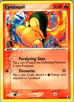 Cyndaquil - Unseen Forces - UF 54/115 - VINTAGE single MP to HP Pokemon Card - Image 1