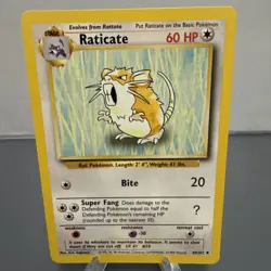 Pokemon TCG Raticate Base Set Uncommon Card 40/102 LP Vintage - Image 1