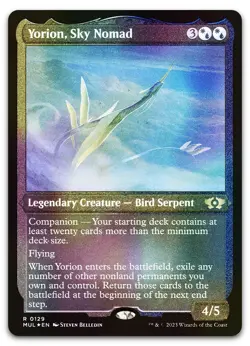 Yorion, Sky Nomad (Foil Etched) #129 (NM) March of the Machine MUL Magic MTG - Image 1