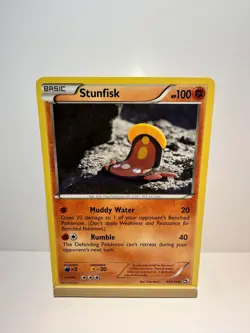 Stunfisk 83/113 Uncommon Legendary Treasures Pokemon Lightly Played - Image 1