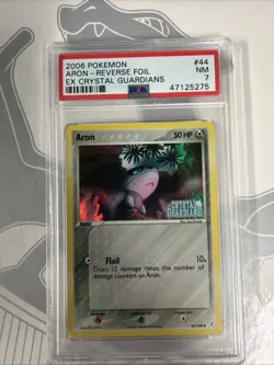 Pokemon Aron EX Crystal Guardians Reverse Holo #44 PSA 7 - Image 1
