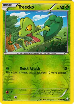 Pokemon - Treecko - 6/160 - Common - Reverse Holo - XY - Primal Clash - LP - Image 1