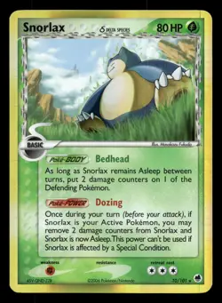Snorlax 10/101 Rare Dragon Frontiers Pokemon LP - Image 1