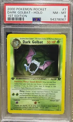 Pokemon Dark Golbat 24/82 - 1st Edition Team Rocket - PSA 8 - Image 1
