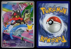 Litten - 044 Mega Evolution Promo MEP Holo Promo First Partner Pokemon NM - Image 3