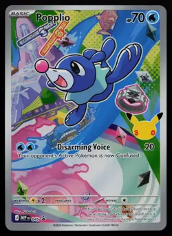 Popplio - 045 Mega Evolution Promo MEP Holo Promo First Partner Pokemon NM - Image 1