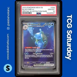 2023 POKEMON SV 151 #200/165 BLASTOISE EX SPECIAL ILLUSTRATION RARE PSA 10 - Image 1