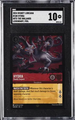 2024 DISNEY LORCANA EN 3-INTO THE INKLANDS FOIL HYDRA DEADLY SERPENT SGC 10 - Image 1