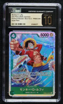 2025 One Piece Card Game: Premium Vol 2 PRB02 Japanese SR Monkey D Luffy CGC 10 - Image 1
