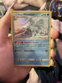 Pokemon Alolan Vulpix & Alolan Ninetales Card Lot Sun & Moon Ultra Prism 5 Cards - Image 3