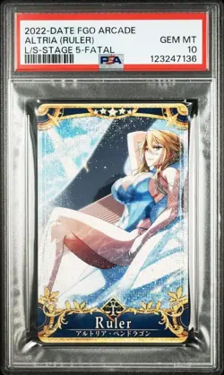 PSA 10 Fate Grand Order Arcade Ruler Artoria Pendragon Fatal Collection Card - Image 1