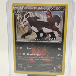 Team Magma's Mightyena - 19/34 - Pokemon Double Crisis XY Reverse Holo Card NM - Image 1
