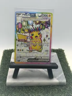 Pokemon Pikachu ex Tera Ultra Rare Holo 219/191 Sv08 Surging Sparks Card NM - Image 1