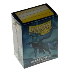 Dragon Shield Sparkles Amazonite Matte Card 100 Sleeves Textured Black Sealed - Image 1