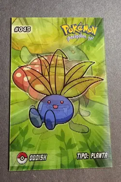 ODDISH X GLOOM X VILEPLOOM - POKEMON RARE 3D EVOLUTION CCG HOLO CARD - Image 1