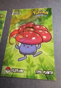 ODDISH X GLOOM X VILEPLOOM - POKEMON RARE 3D EVOLUTION CCG HOLO CARD - Image 3