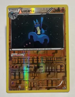 Lucario 80/113 Legendary Treasures Reverse Holo Rare LP Pokemon Card - Image 1