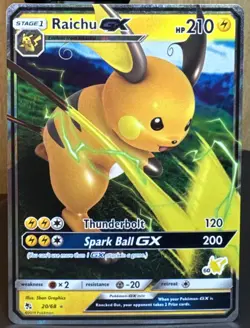Pokemon Pokemon TCG Raichu GX Battle Academy 2022 20/68 Stamped Exclusive Card - Image 1