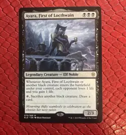 MTG Ayara, First of Locthwain Throne of Eldraine Rare Black Creature LP - Image 1
