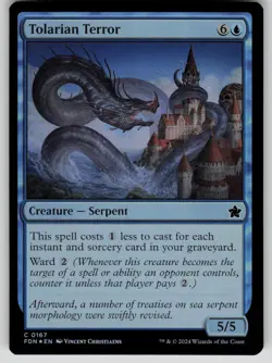 Tolarian Terror Foil C Foundations 167 NM - Image 1