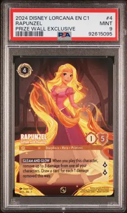 Disney Rapunzel - Gifted with Healing 4 Prize Wall Promo PSA 9 2024 Lorcana - Image 1