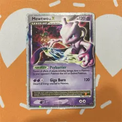 Pokemon Mewtwo LV.X DP28 Promo Holo 120 HP Giga Burn Psybarrier English Card - Image 1