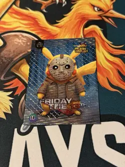 Pokemon Friday The 13th Jason Full Art Pikachu Cosplay Card - Image 1