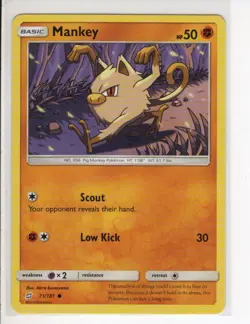 MANKEY TEAM UP SET POKEMON CARD 71/181 LP - Image 1