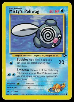 Pokemon Card Gym Challenge Misty's Poliwag 89/132 Common - Image 1