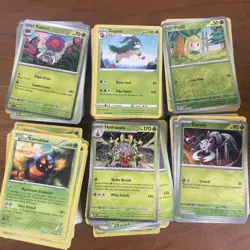 Pokemon Tin Full Of 200+ Grass Type Pokemon Cards 2015-2026 - Image 2