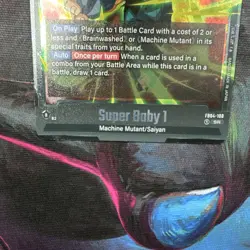 Super Baby 1 Dragon Ball Super Card Game SR Foil Battle Card FB04-108 Bandai - Image 4