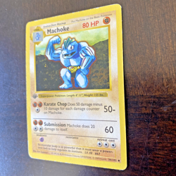 Machoke 34/102 1st Edition Shadowless Regular Base Set HP -Pokemon Card - Image 3